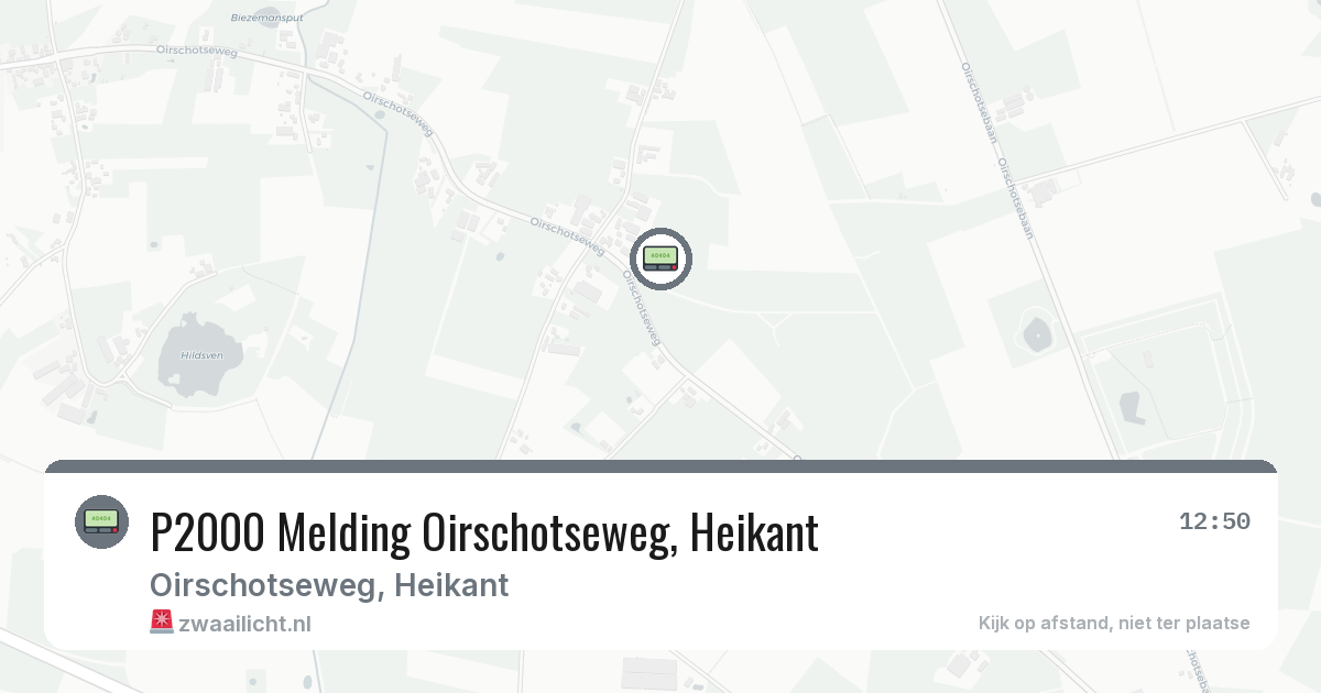 P2000 Melding Oirschotseweg, Heikant — 12 jul 2026