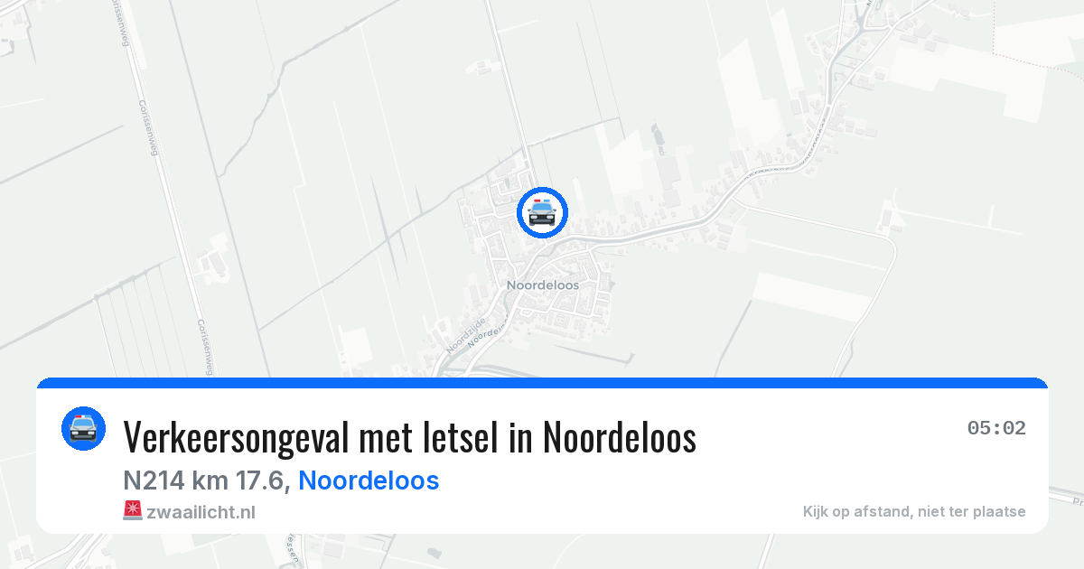 Verkeersongeval met letsel in Noordeloos — 26 mei 2026