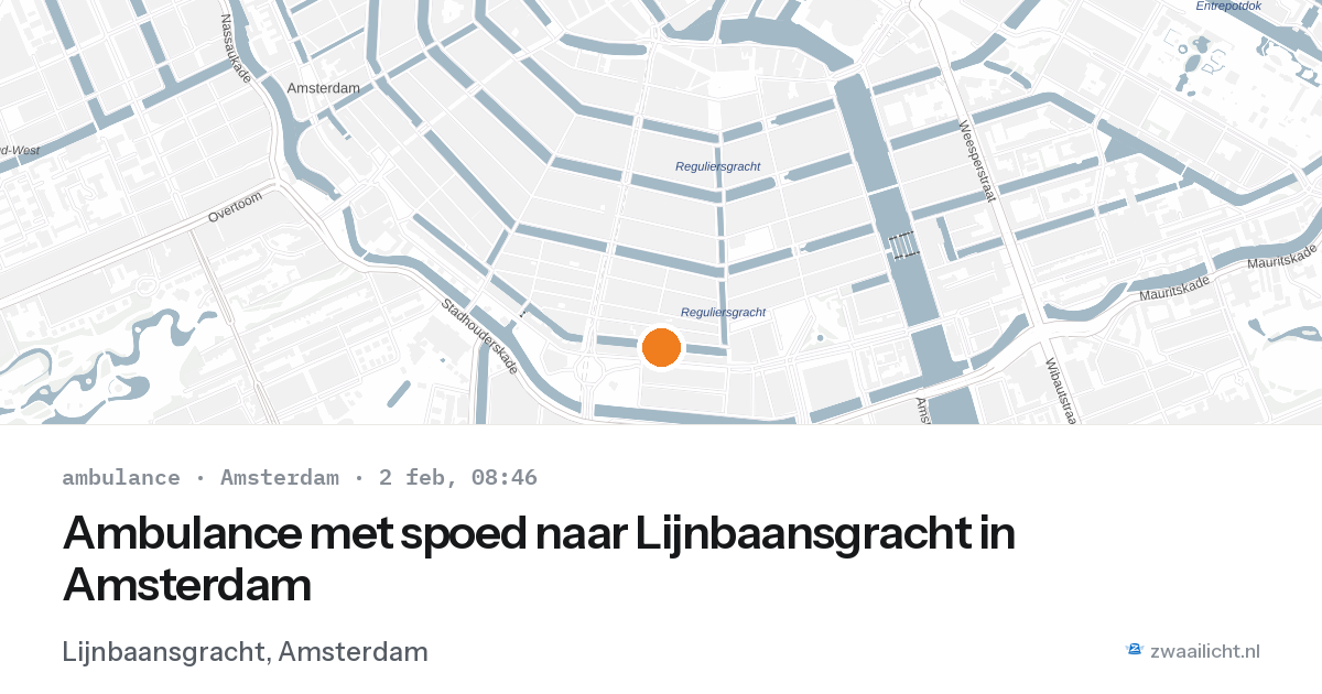 Ambulance met spoed naar Lijnbaansgracht in Amsterdam — 2 feb 2026