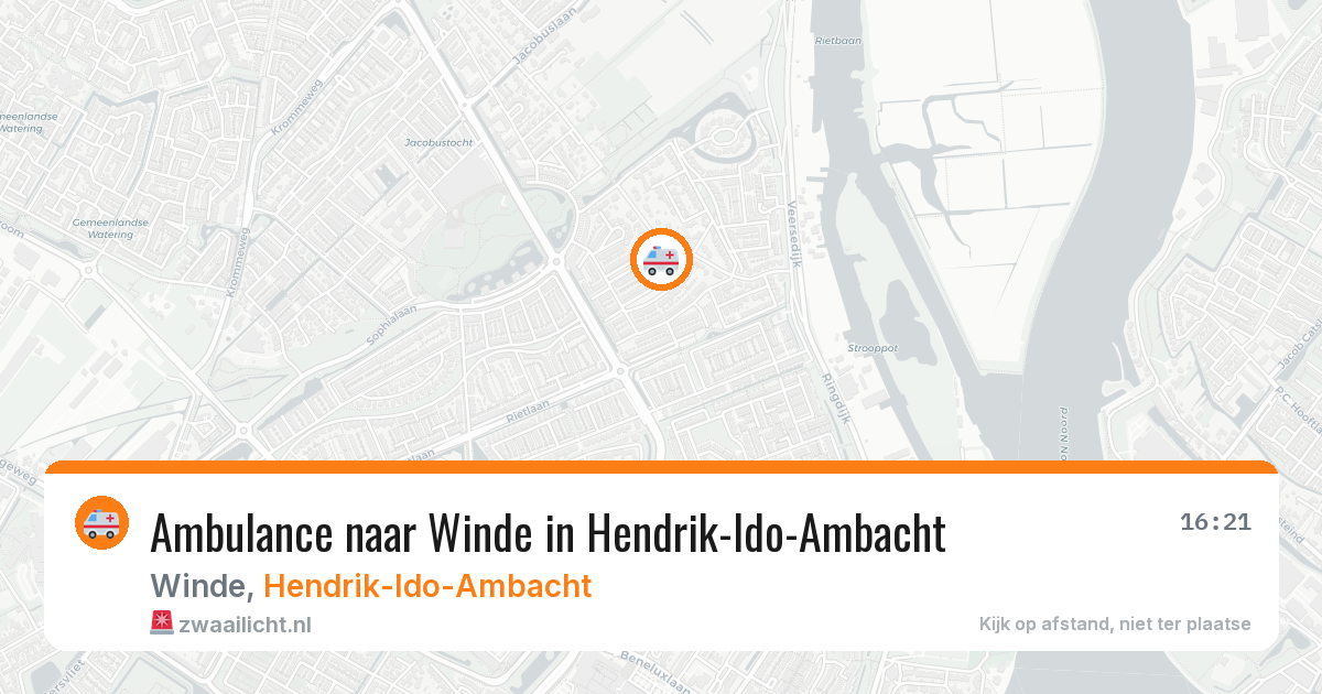 Ambulance naar Winde in Hendrik-Ido-Ambacht — 25 mei 2026