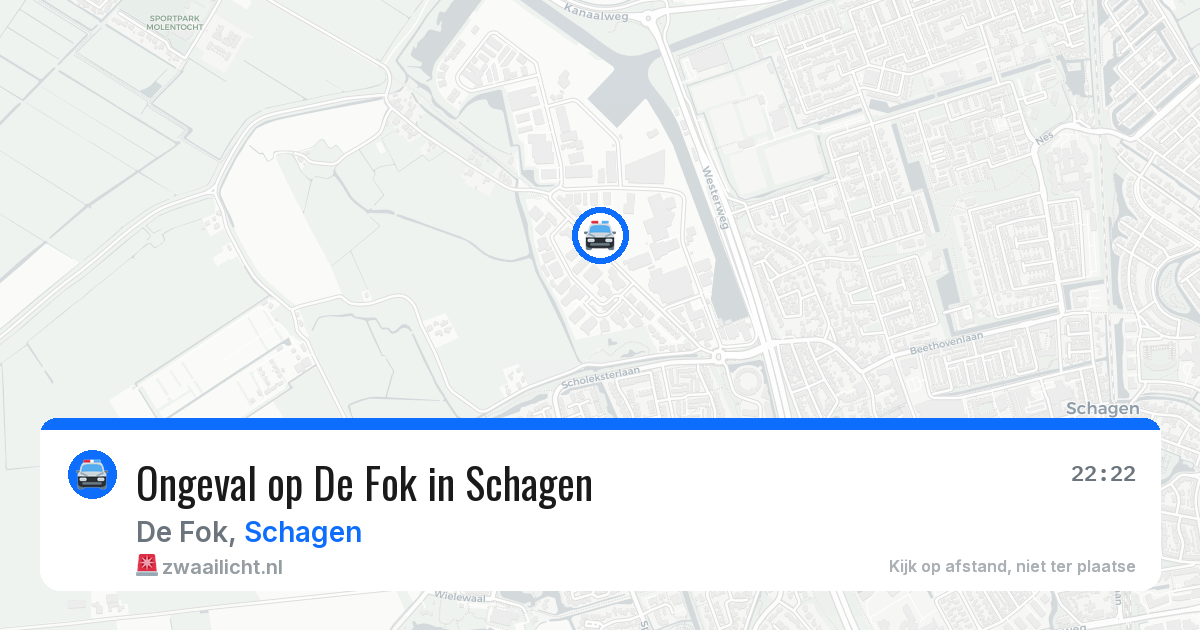 Ongeval op De Fok in Schagen — 24 jun 2026