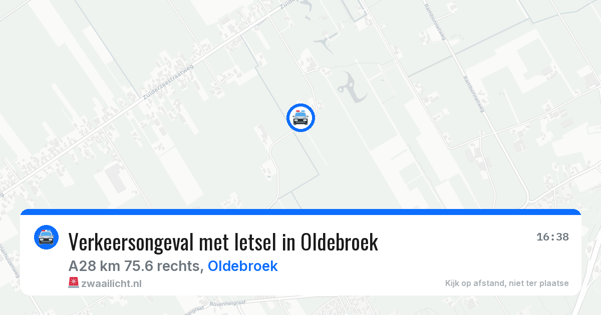 Verkeersongeval met letsel in Oldebroek — 26 feb 2026