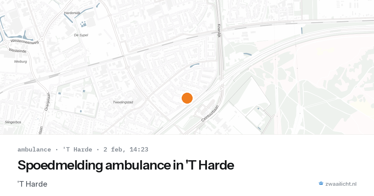 Spoedmelding ambulance in 'T Harde — 2 feb 2026