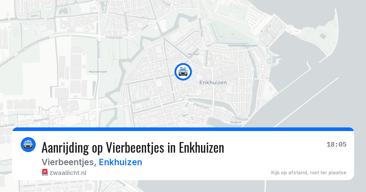 Aanrijding op Vierbeentjes in Enkhuizen — 27 mrt 2026