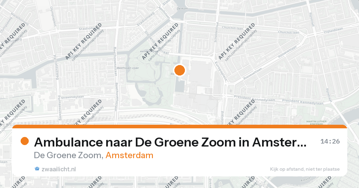 Ambulance naar De Groene Zoom in Amsterdam — 26 aug 2026