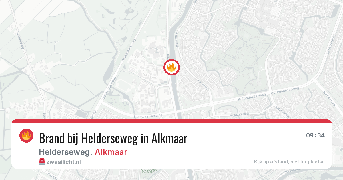 Brand bij Helderseweg in Alkmaar — 4 aug 2026