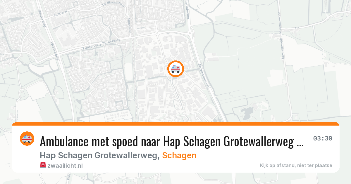 Ambulance met spoed naar Hap Schagen Grotewallerweg in Schagen — 10 feb 2026
