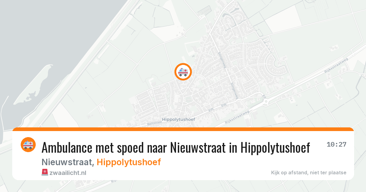 Ambulance met spoed naar Nieuwstraat in Hippolytushoef — 30 apr 2026