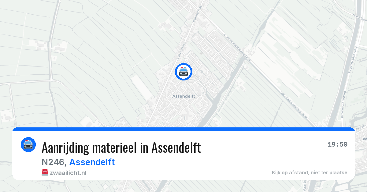 Aanrijding materieel in Assendelft — 17 apr 2026