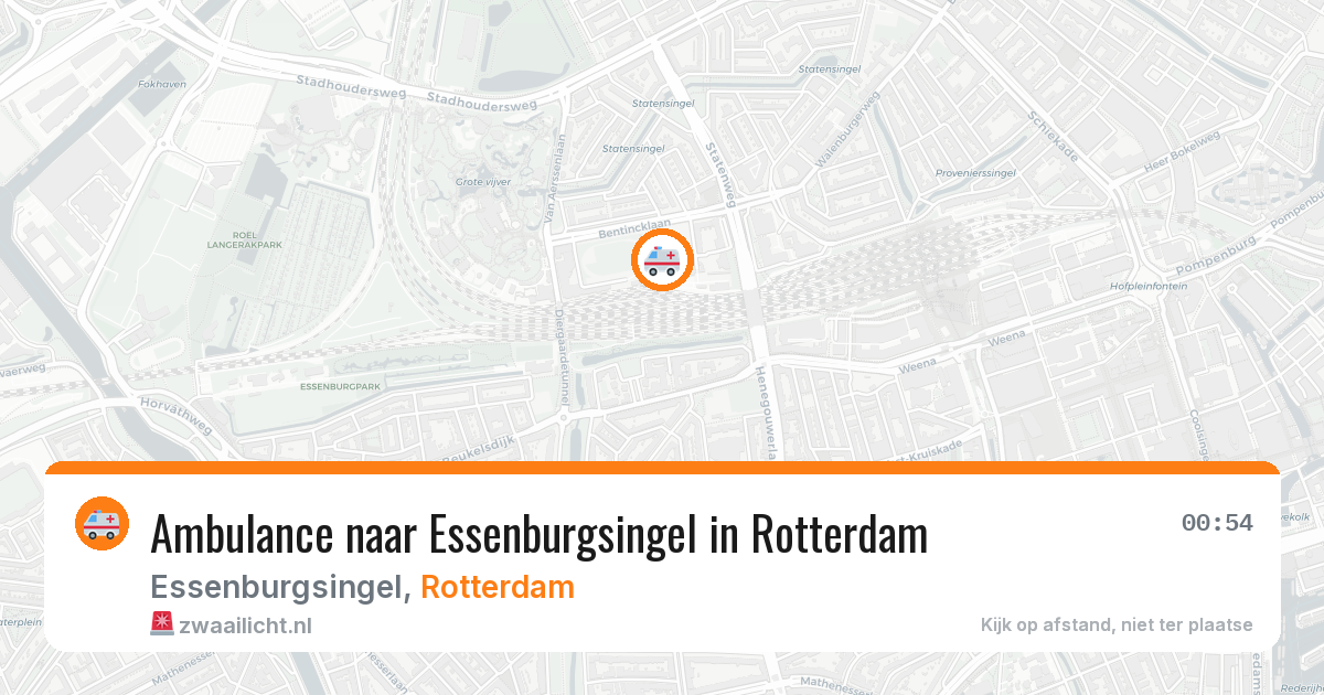 Ambulance naar Essenburgsingel in Rotterdam — 8 apr 2026