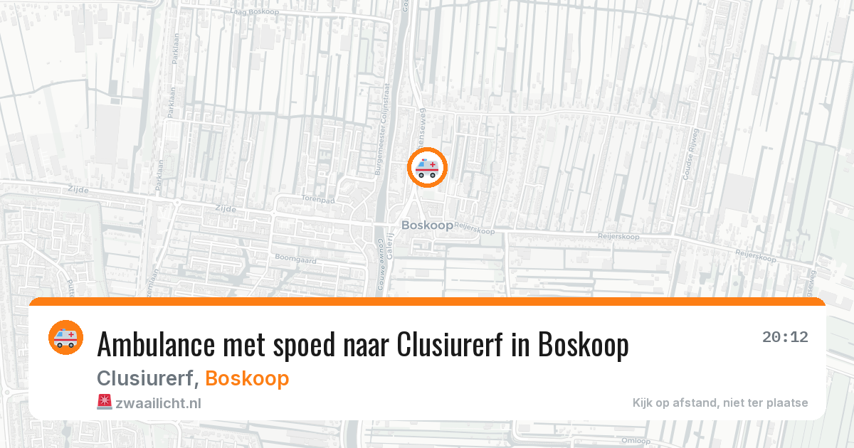 Ambulance met spoed naar Clusiurerf in Boskoop — 5 jul 2026
