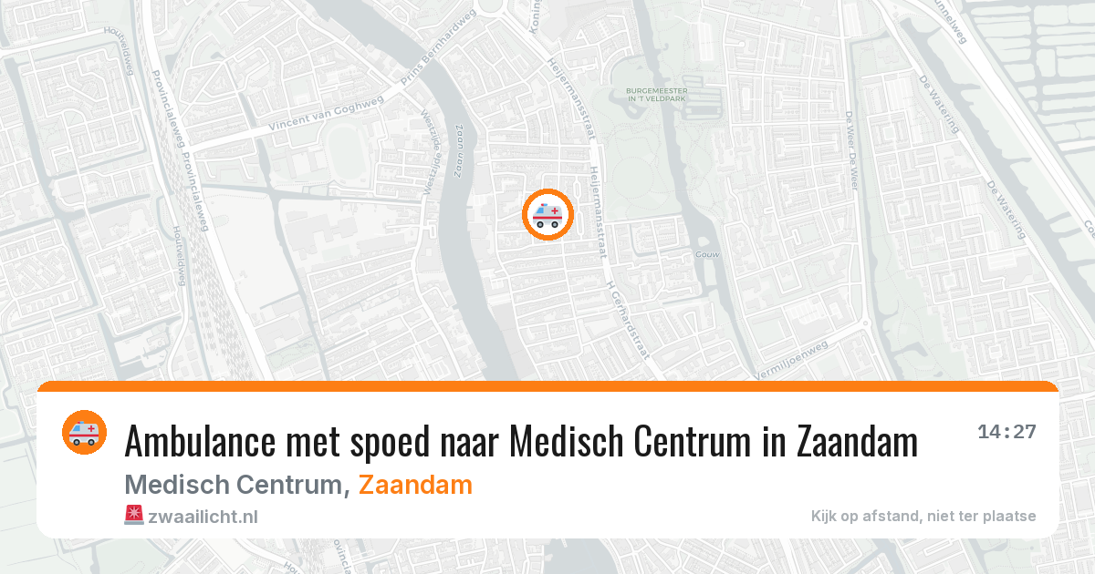 Ambulance met spoed naar Medisch Centrum in Zaandam — 13 aug 2026