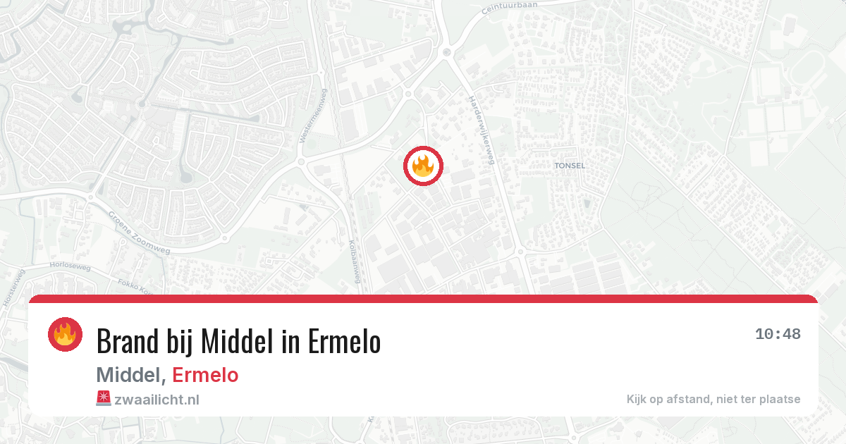 Brand bij Middel in Ermelo — 21 mei 2026