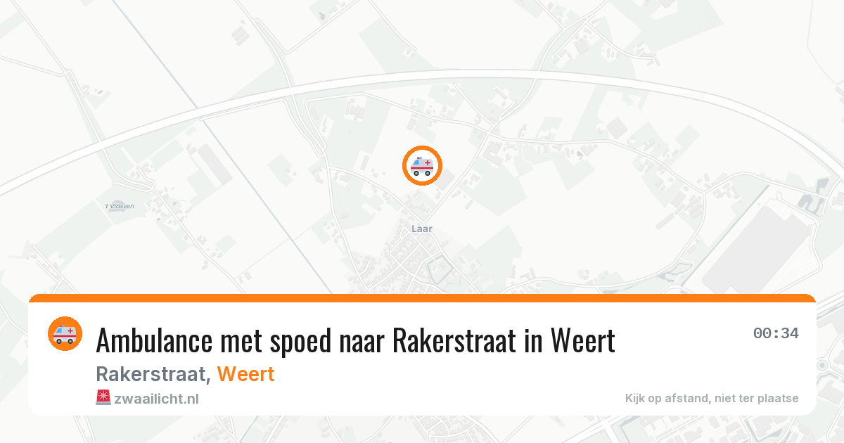 Ambulance met spoed naar Rakerstraat in Weert — 11 jul 2026