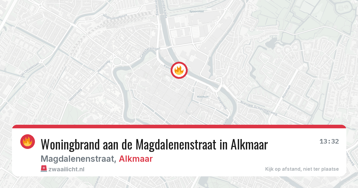Woningbrand aan de Magdalenenstraat in Alkmaar — 30 apr 2026