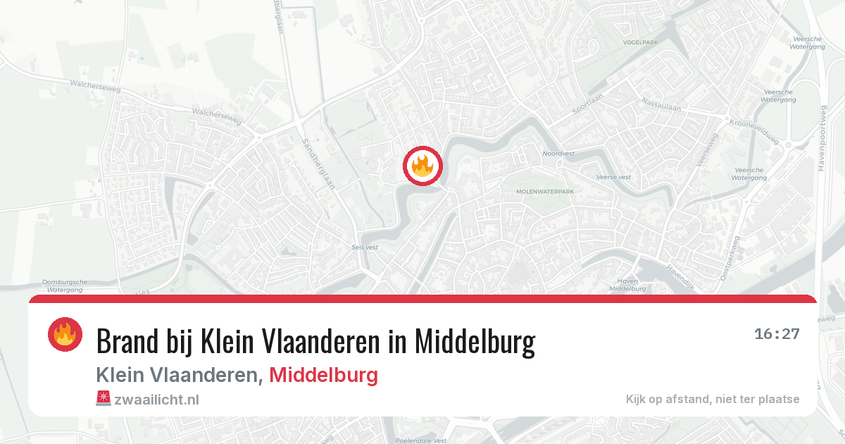 Brand bij Klein Vlaanderen in Middelburg — 17 mrt 2026