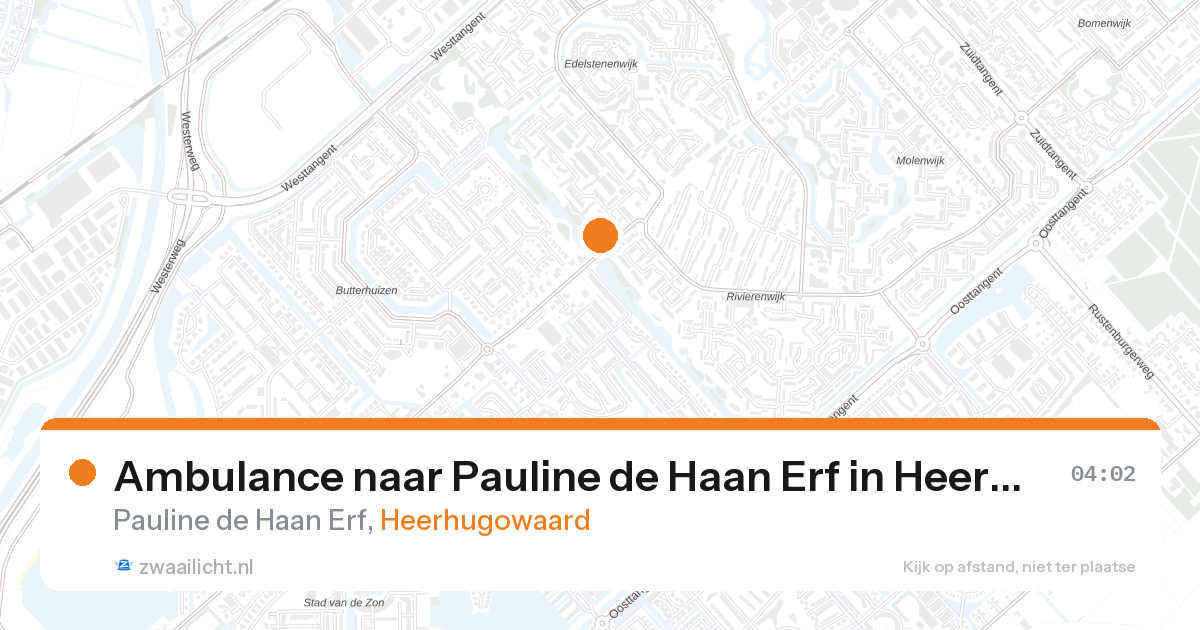 Ambulance naar Pauline de Haan Erf in Heerhugowaard — 28 aug 2026
