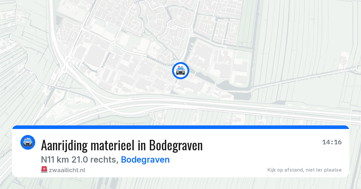 Aanrijding materieel in Bodegraven — 22 mrt 2026