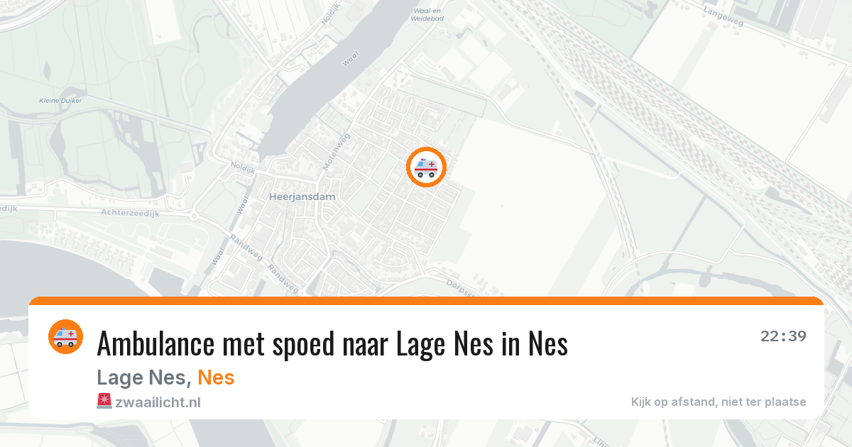 Ambulance met spoed naar Lage Nes in Nes — 25 jun 2026
