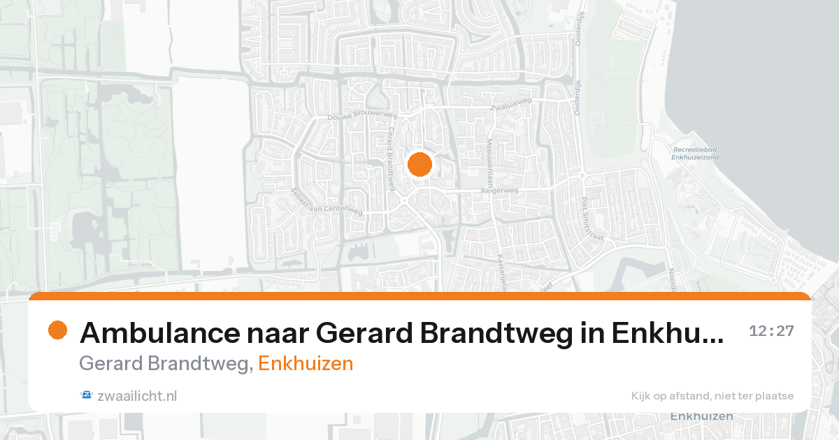 Ambulance naar Gerard Brandtweg in Enkhuizen — 22 aug 2026