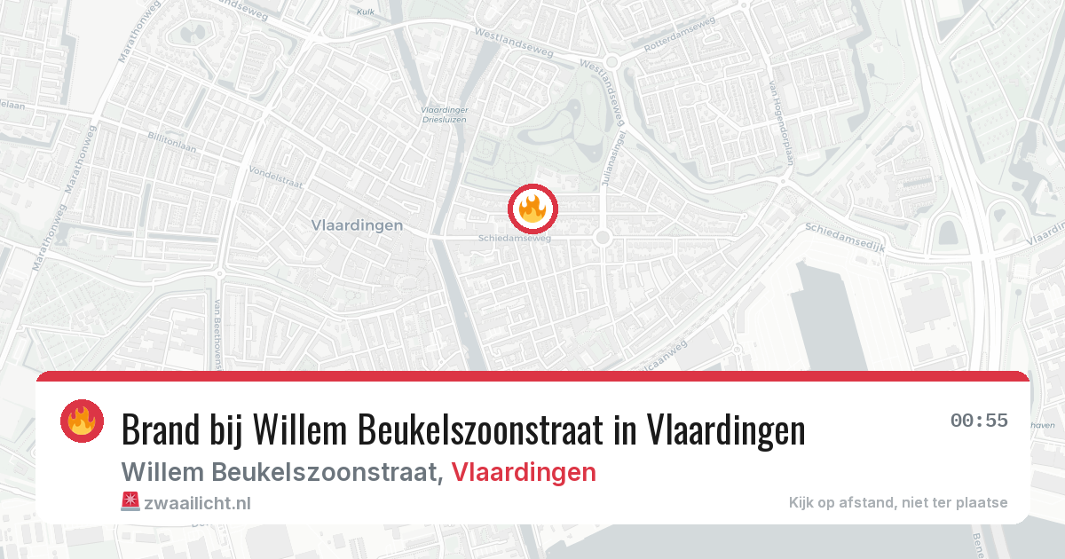 Brand bij Willem Beukelszoonstraat in Vlaardingen — 12 mei 2026