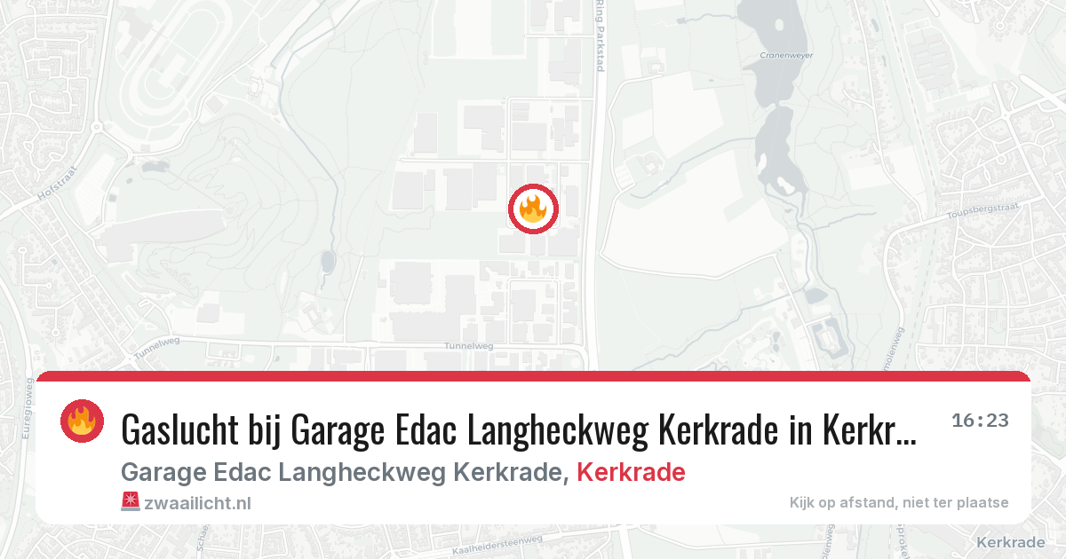 Gaslucht bij Garage Edac Langheckweg Kerkrade in Kerkrade — 12 aug 2026