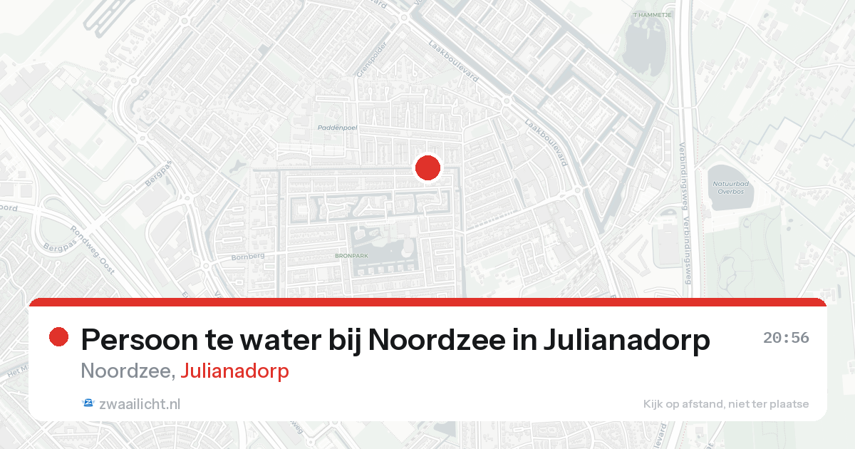 Persoon te water bij Noordzee in Julianadorp — 16 aug 2026