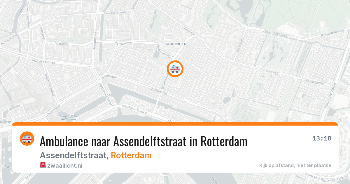 Ambulance naar Assendelftstraat in Rotterdam — 24 jul 2026