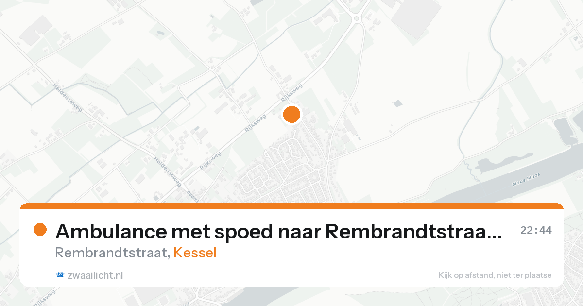 Ambulance met spoed naar Rembrandtstraat in Kessel — 24 aug 2026