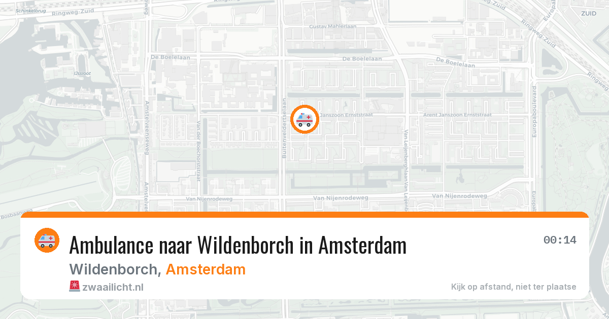 Ambulance naar Wildenborch in Amsterdam — 9 apr 2026