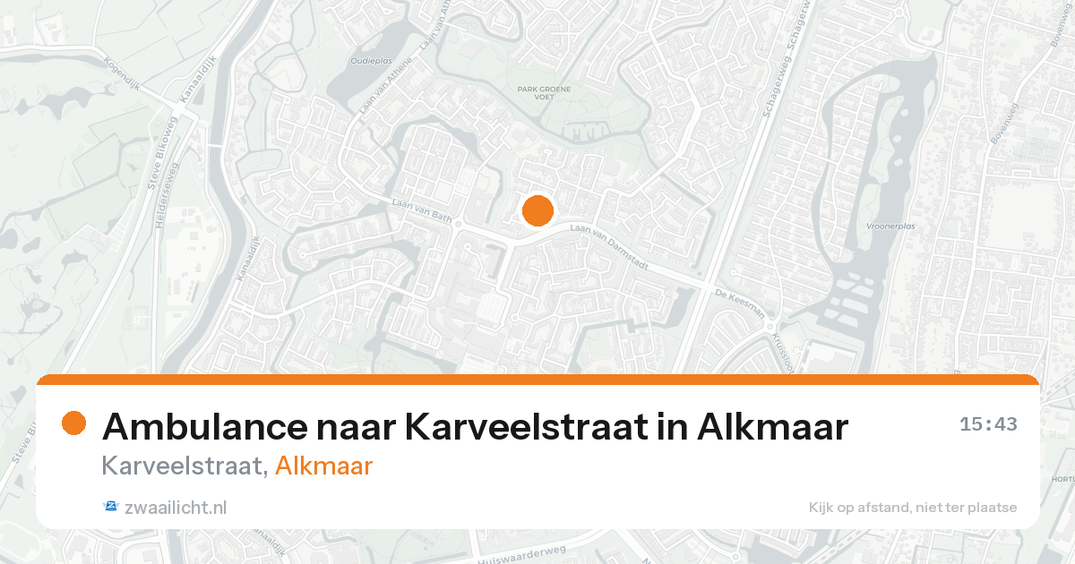Ambulance naar Karveelstraat in Alkmaar — 20 aug 2026