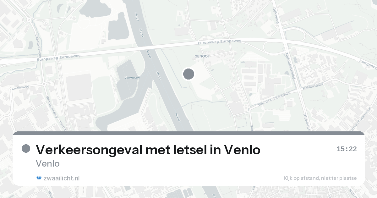 Verkeersongeval met letsel in Venlo — 20 aug 2026
