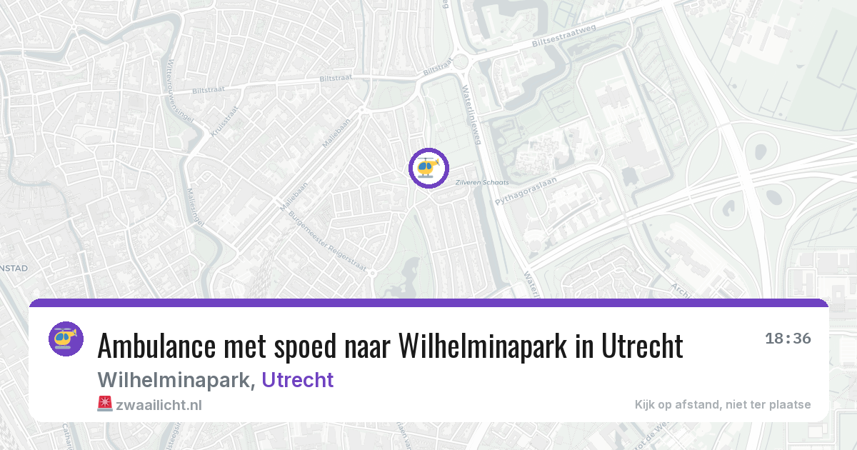 Ambulance met spoed naar Wilhelminapark in Utrecht — 12 jun 2026
