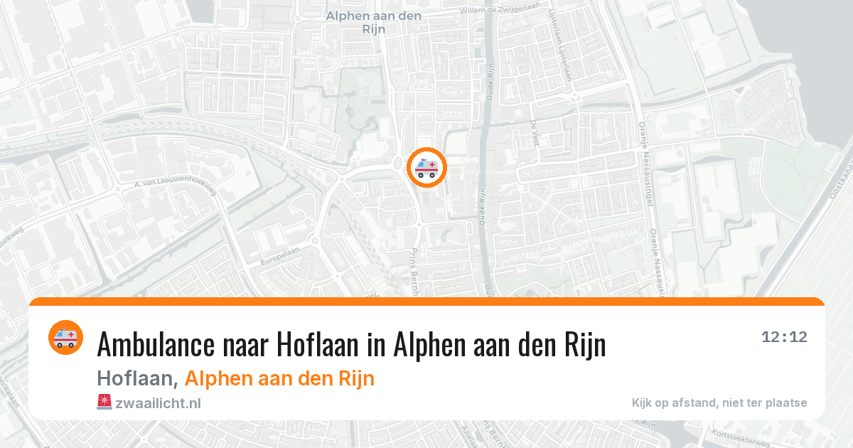 Ambulance naar Hoflaan in Alphen aan den Rijn — 22 jul 2026