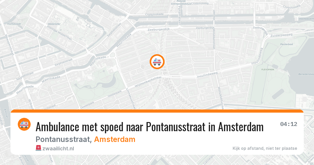 Ambulance met spoed naar Pontanusstraat in Amsterdam — 9 jul 2026