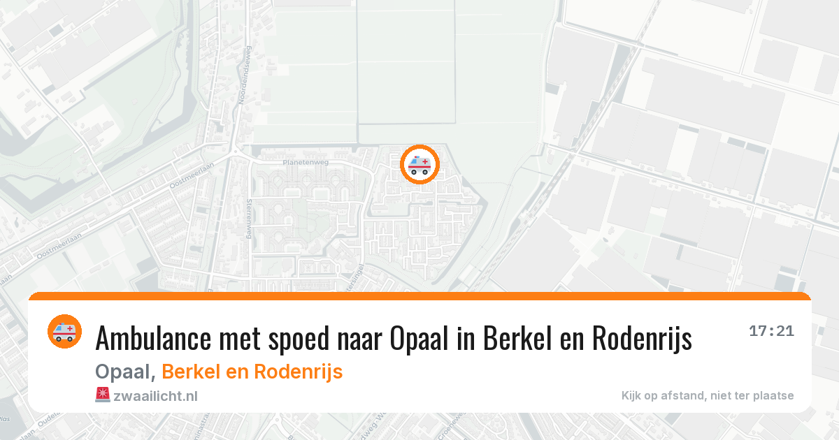 Ambulance met spoed naar Opaal in Berkel en Rodenrijs — 6 aug 2026