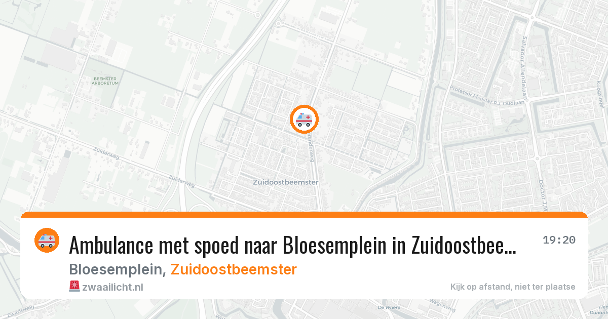 Ambulance met spoed naar Bloesemplein in Zuidoostbeemster — 28 jan 2026