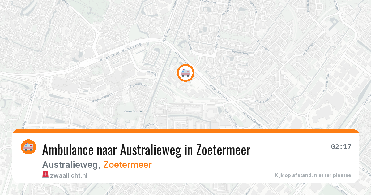 Ambulance naar Australieweg in Zoetermeer — 20 jun 2026