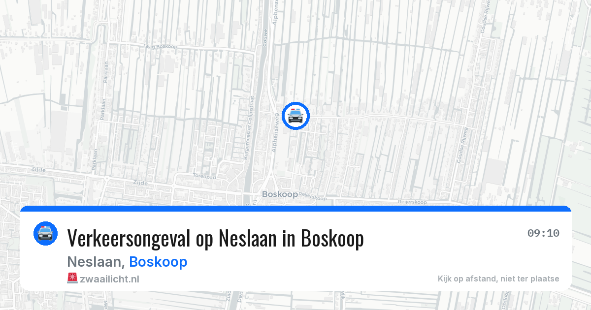 Verkeersongeval op Neslaan in Boskoop — 5 jul 2026