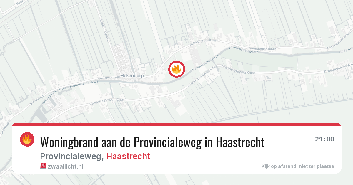 Woningbrand aan de Provincialeweg in Haastrecht — 22 feb 2026