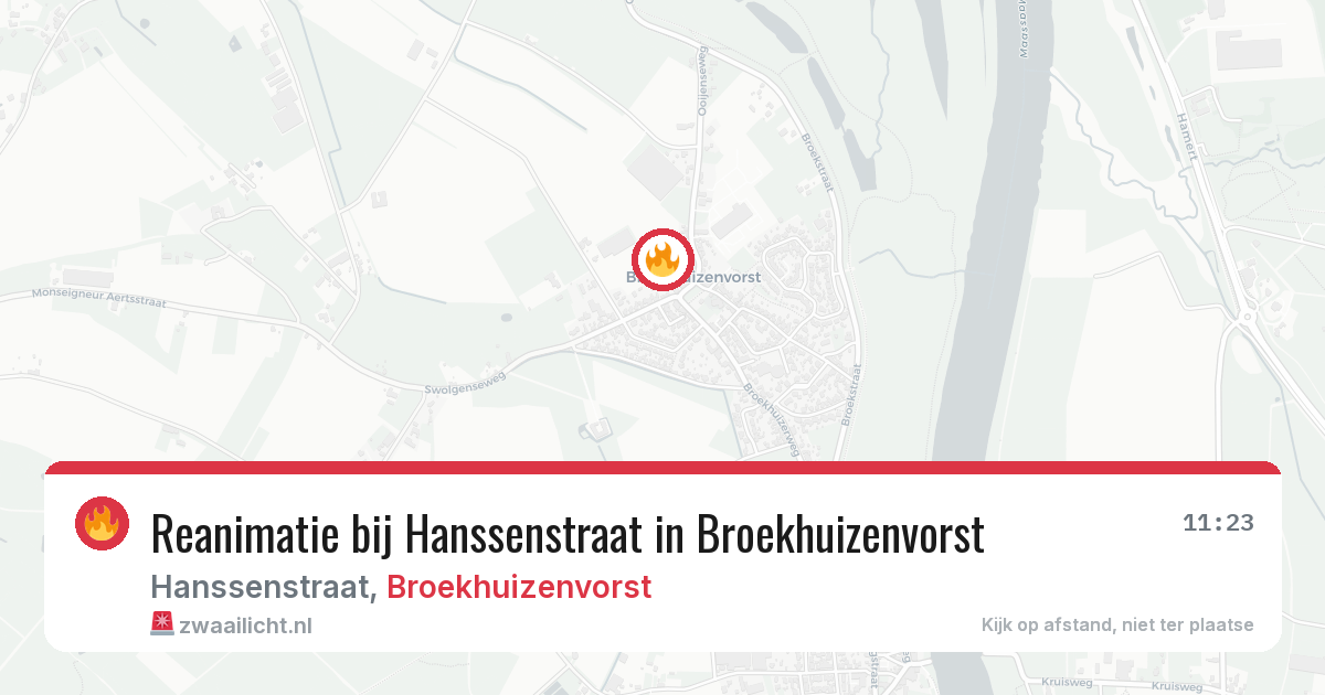 Reanimatie bij Hanssenstraat in Broekhuizenvorst — 1 jul 2026