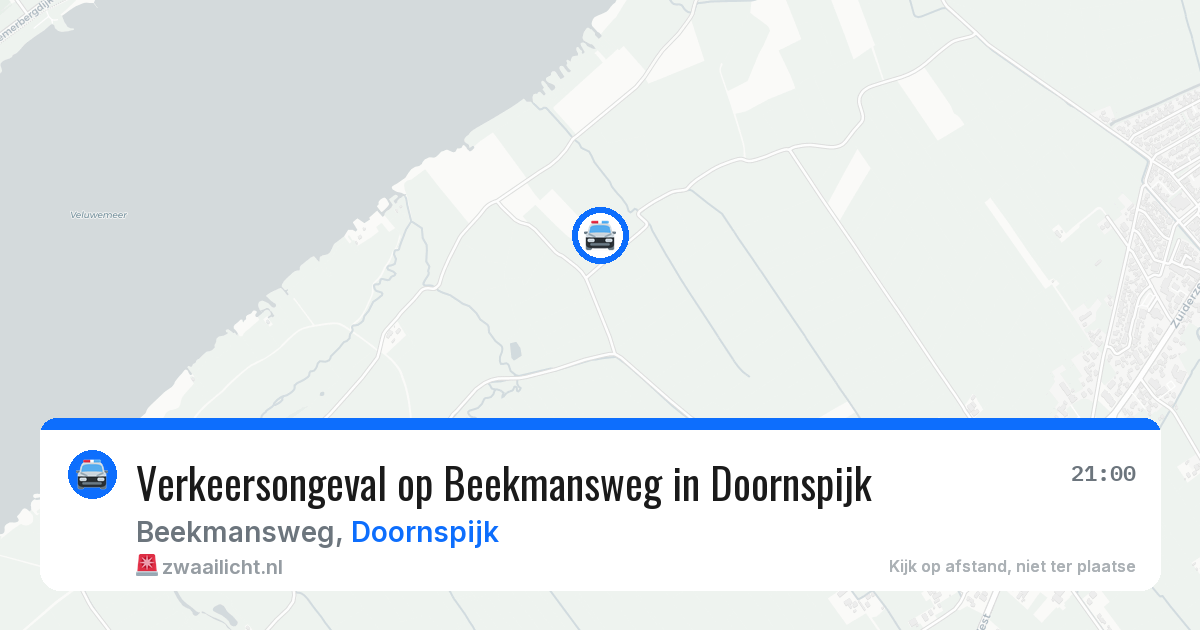 Verkeersongeval op Beekmansweg in Doornspijk — 28 jul 2026