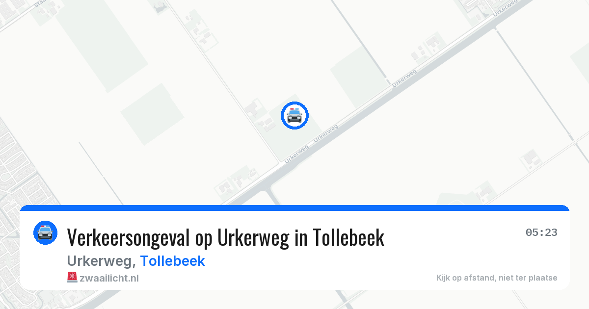 Verkeersongeval op Urkerweg in Tollebeek — 27 jul 2026