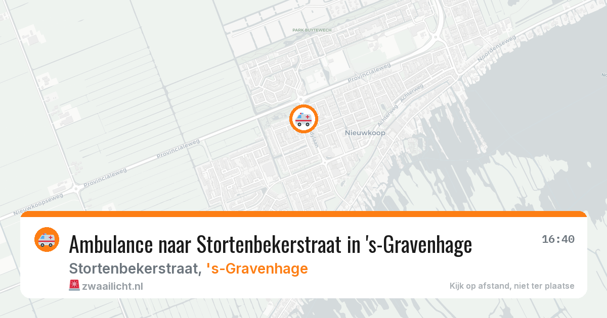 Ambulance naar Stortenbekerstraat in 's-Gravenhage — 21 mrt 2026