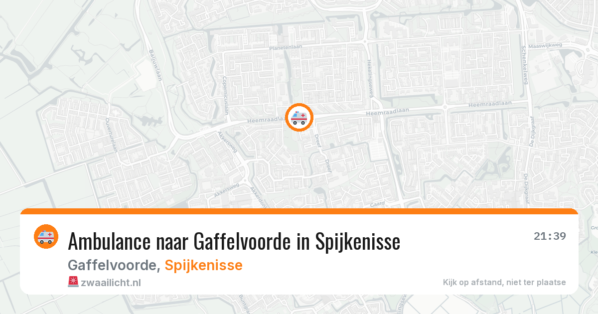 Ambulance naar Gaffelvoorde in Spijkenisse — 29 jun 2026