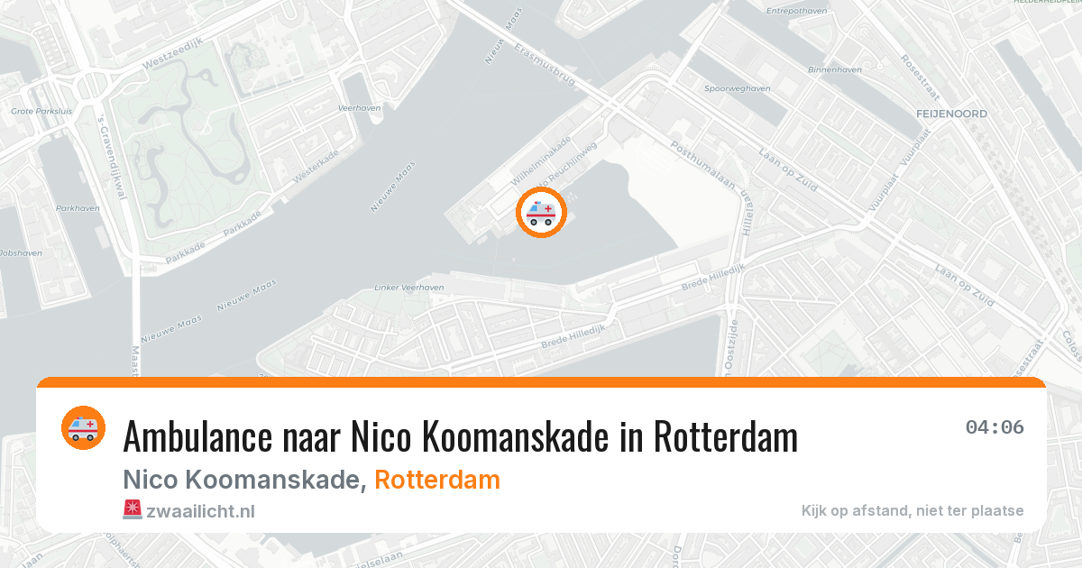 Ambulance naar Nico Koomanskade in Rotterdam — 20 jun 2026