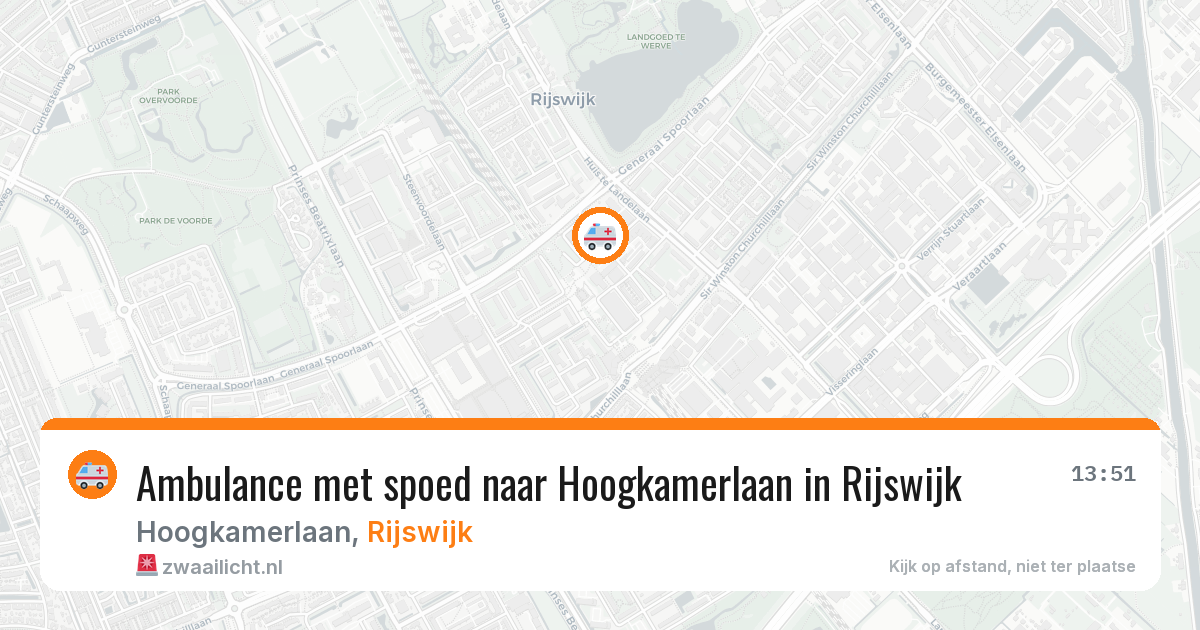 Ambulance met spoed naar Hoogkamerlaan in Rijswijk — 26 mei 2026
