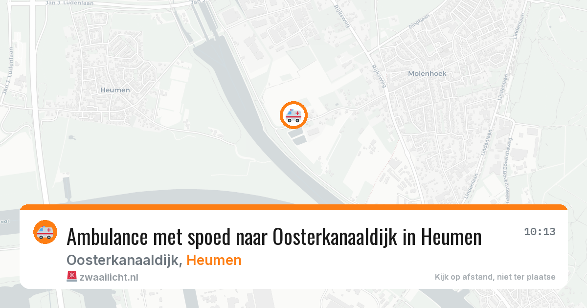 Ambulance met spoed naar Oosterkanaaldijk in Heumen — 3 mrt 2026