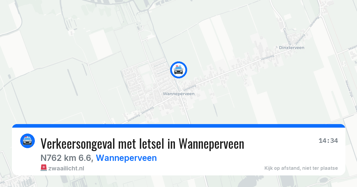 Verkeersongeval met letsel in Wanneperveen — 19 jul 2026