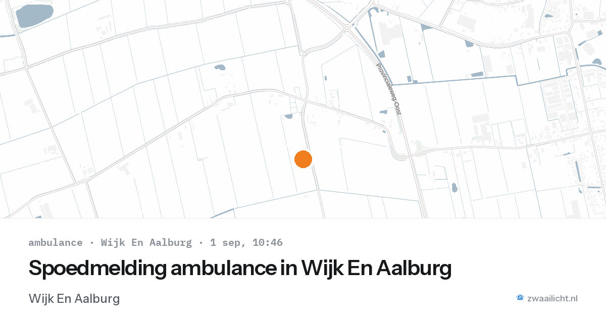 Spoedmelding ambulance in Wijk En Aalburg — 1 sep 2026